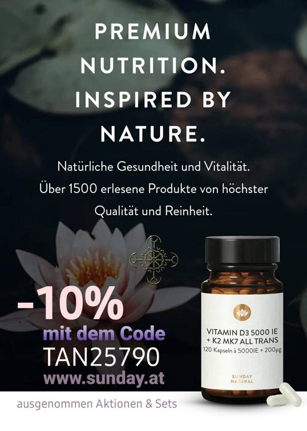 Rabatt Code auf die Erstbestellung (ausgenommen Set-Angebote)