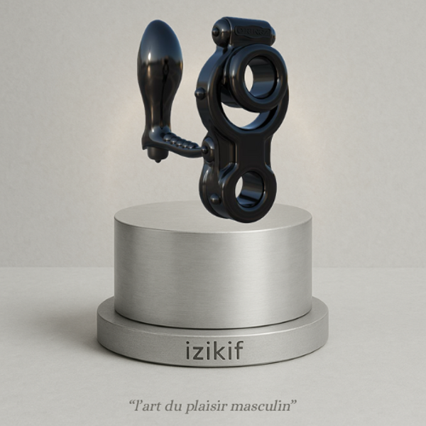 IRONMAN ASS-GASM – Anneau vibrant triple stimulation