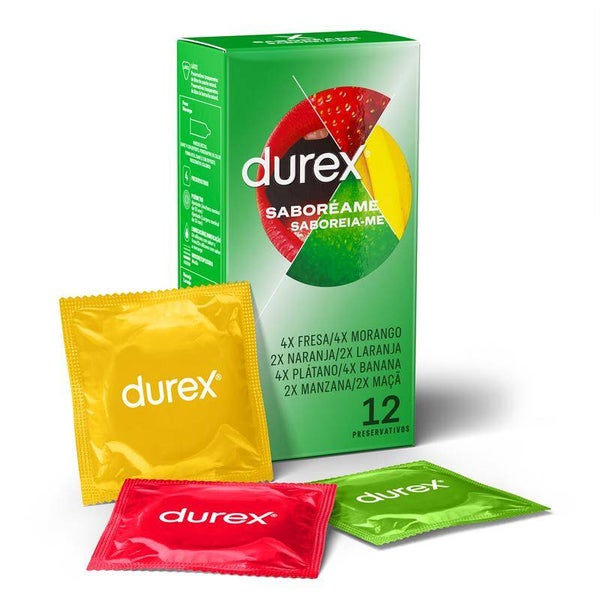 Préservatifs parfumés fraise, orange, banane, pomme boite de 12