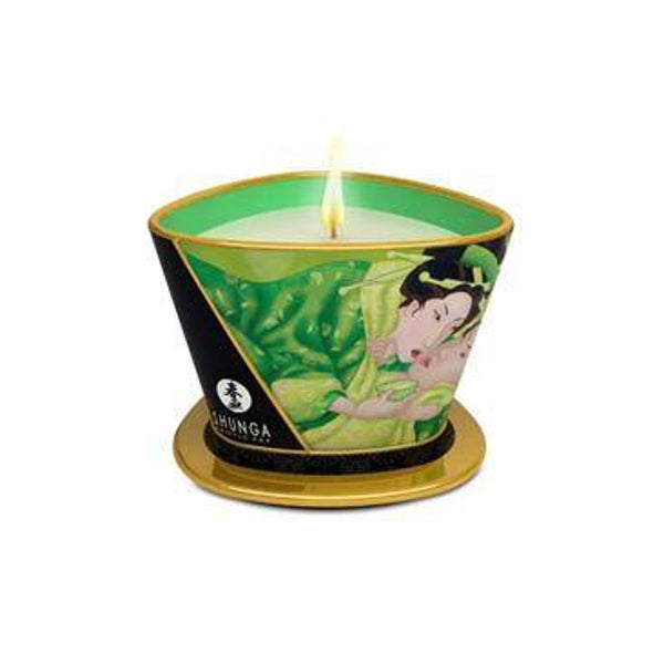 Bougie de massage arôme exotique vert