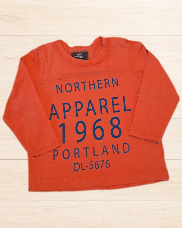 Langarmshirt Orange Gr. 74