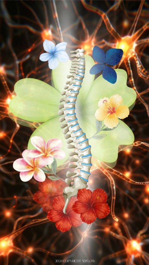 The Flowering Spine – 5DFLOW Energy Print (A3)