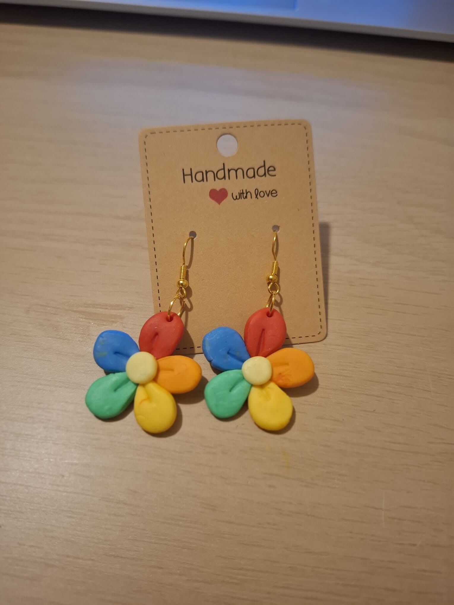 Rainbow Flower Earrings