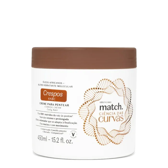 Creme Para Pentear Modelador Crespos Match Ciência das Curvas 450ml
