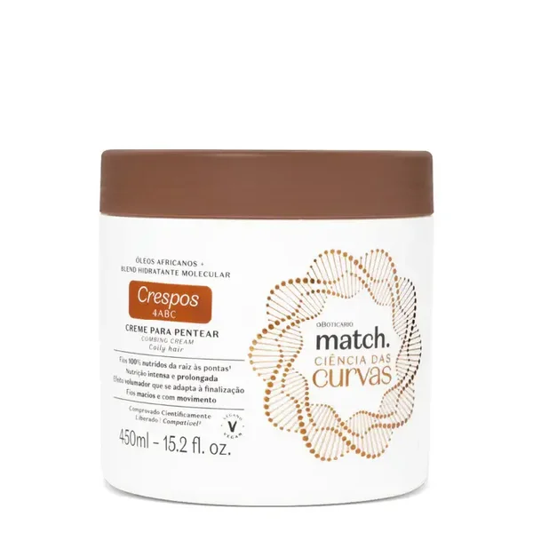 Creme Para Pentear Modelador Crespos Match Ciência das Curvas 450ml