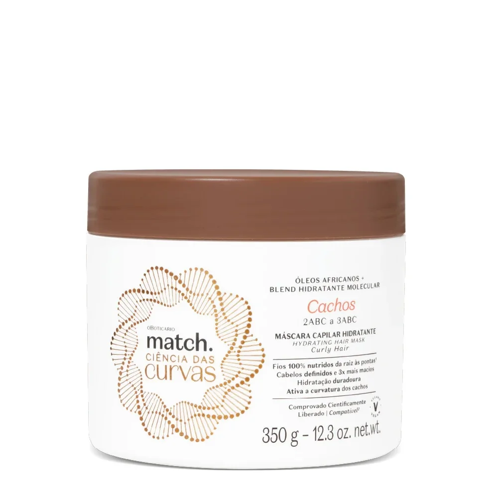 Máscara Hidratante Cachos Match Ciência das Curvas 350g