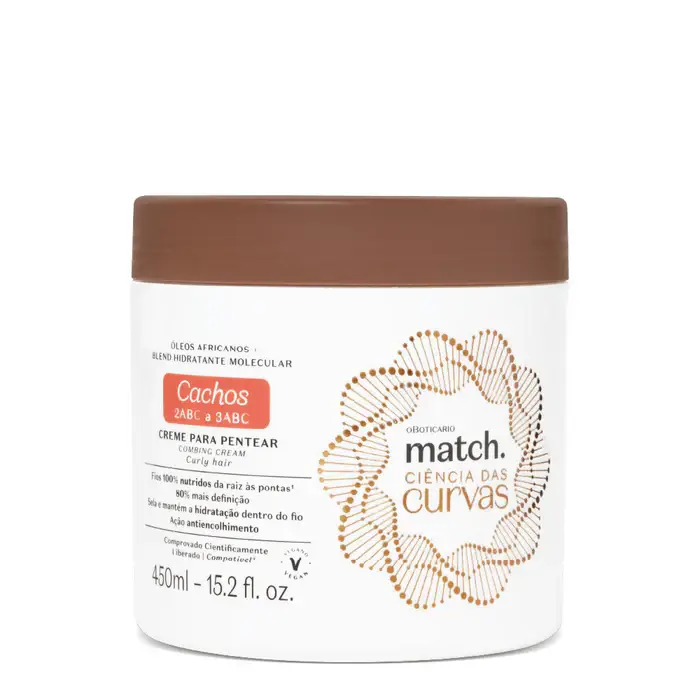 Creme Para Pentear Modelador Cachos Match Ciência das Curvas 450ml
