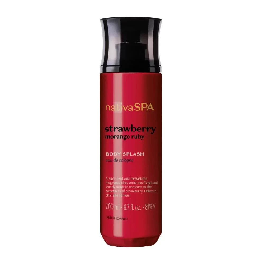 Body Splash NativaSpa Morango Ruby 200ml