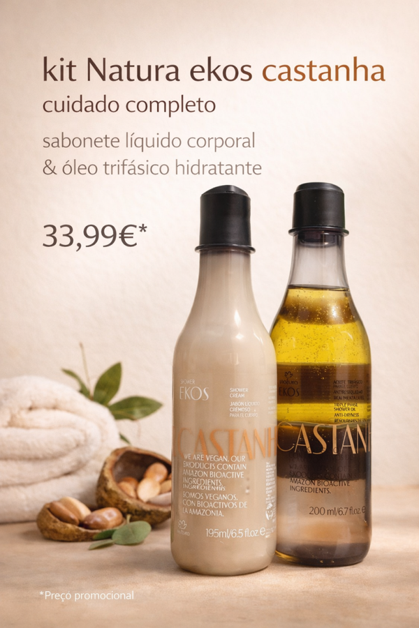 Kit Presente Natura Ekos Castanha Cuidado Completo