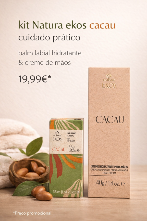 Kit Presente Natura Ekos Cacau Cuidado Prático