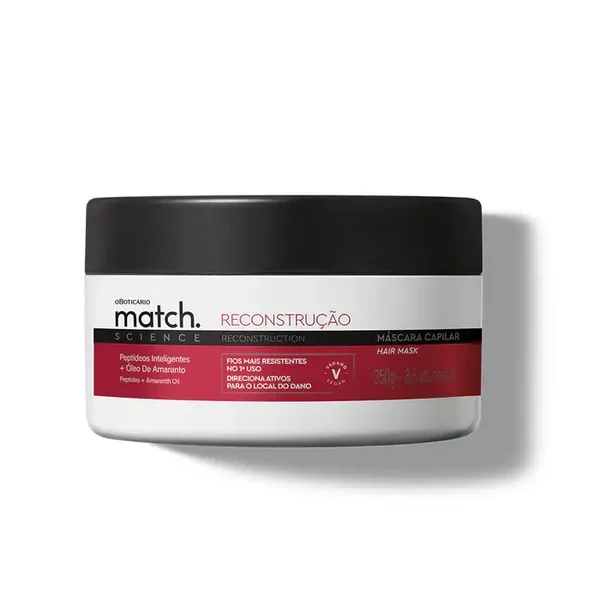 Máscara Hidratante Match Science Reconstrução 250g