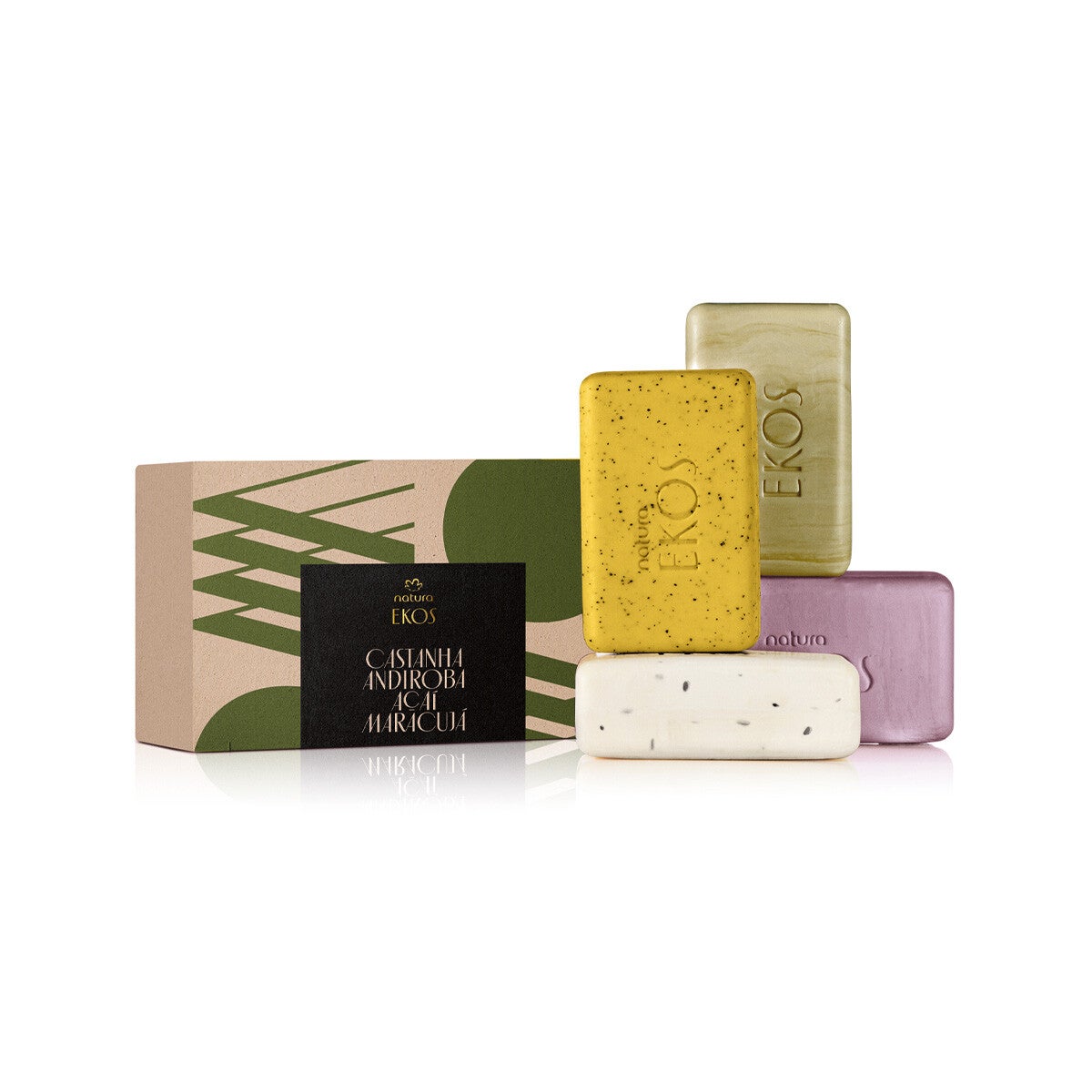 Caixa de Sabonetes Ekos Cremosos e Esfoliantes  4x100g