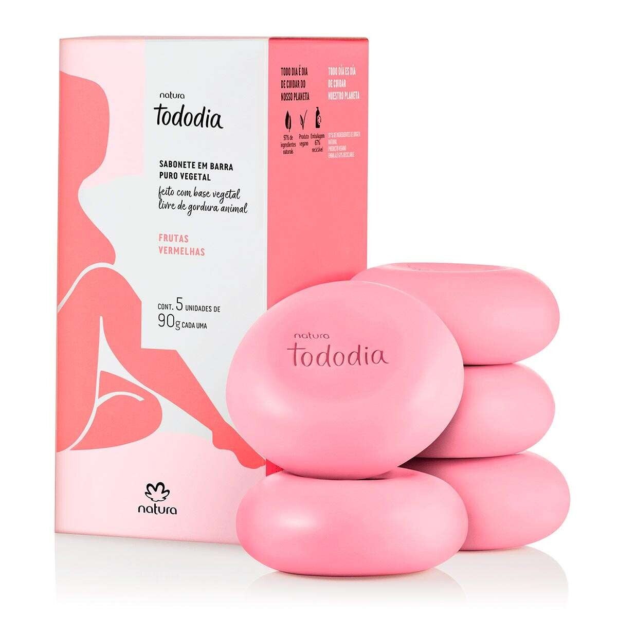 Caixa de Sabonetes Tododia Frutas Vermelhas