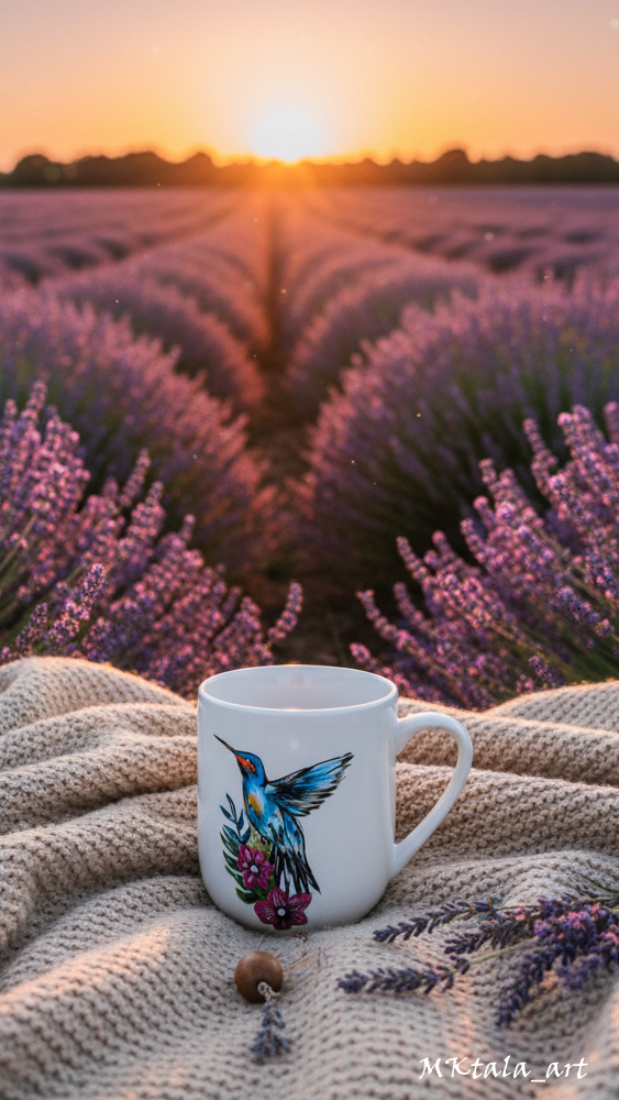 Kubek ręcznie malowany z motywem konia, piękny prezent dla fanów zwierząt.