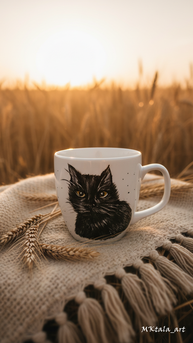 Kubek z ręcznie malowaną papugą, doskonały prezent dla miłośników ptaków.