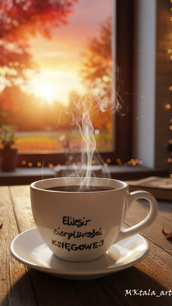 Porcelanowy kubek z ręcznie namalowanym lwem, elegancki i artystyczny.