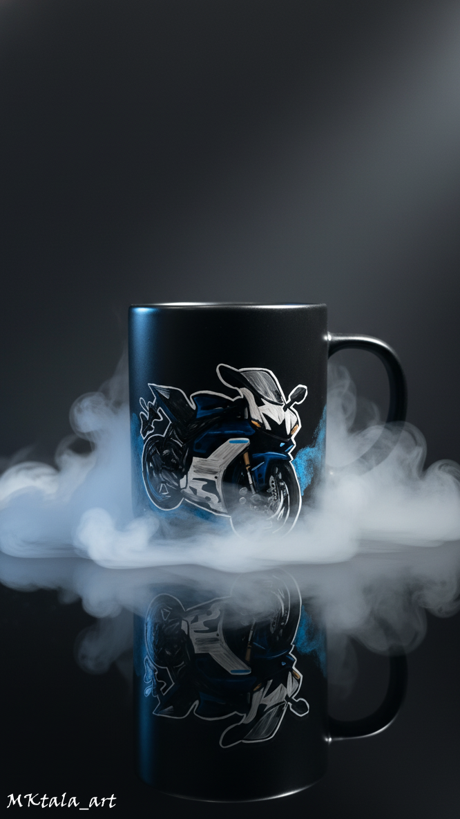 Męski kubek do kawy ręcznie zdobiony, dla żołnierza ceniącego praktyczne gadżety.