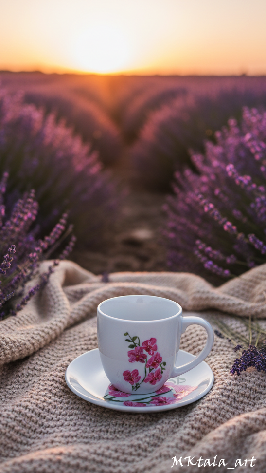 Ręcznie malowany kubek z napisem „Dla Nauczyciela”, elegancki prezent na zakończenie roku.