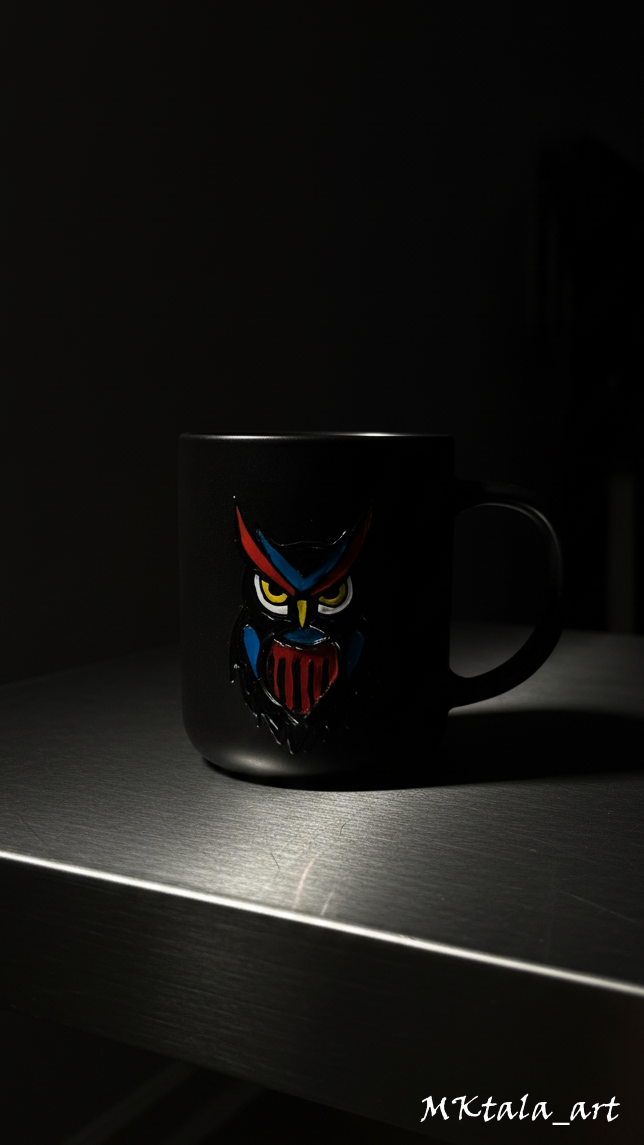 Kubek ręcznie malowany dla strażaka, elegancki i trwały do codziennego użytku.