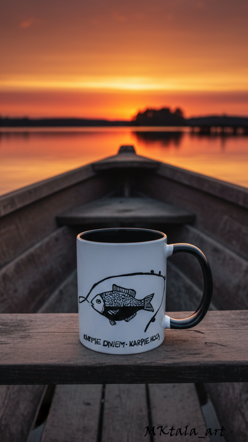 Porcelanowy kubek ręcznie malowany dla podróżnika, praktyczny i oryginalny.