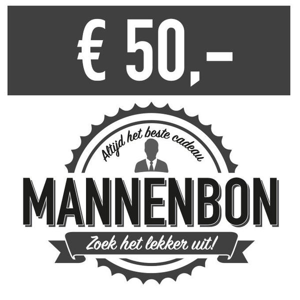 Mannenbon ter waarde van 50 euro inclusief verzending