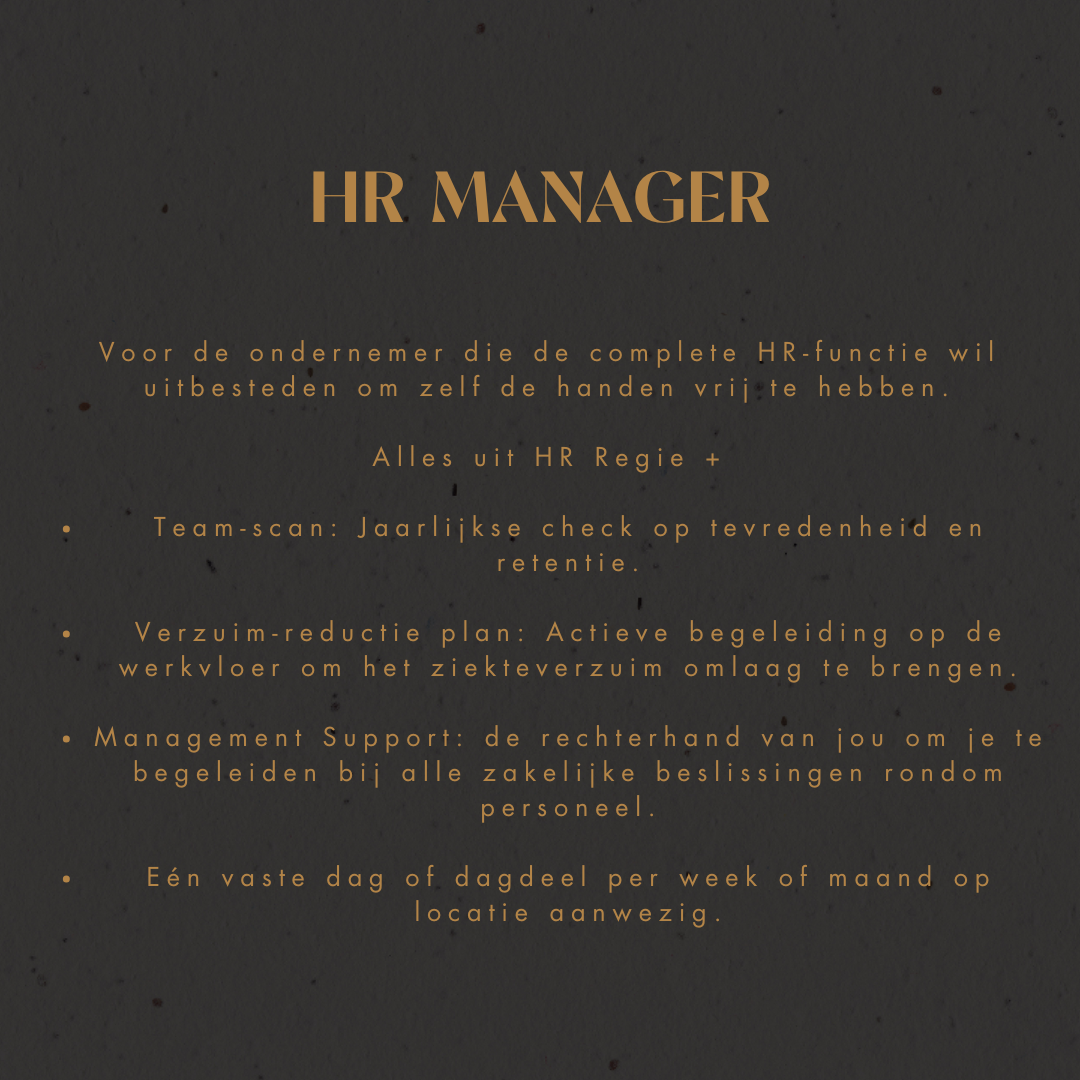 HR Manager - strategische partner