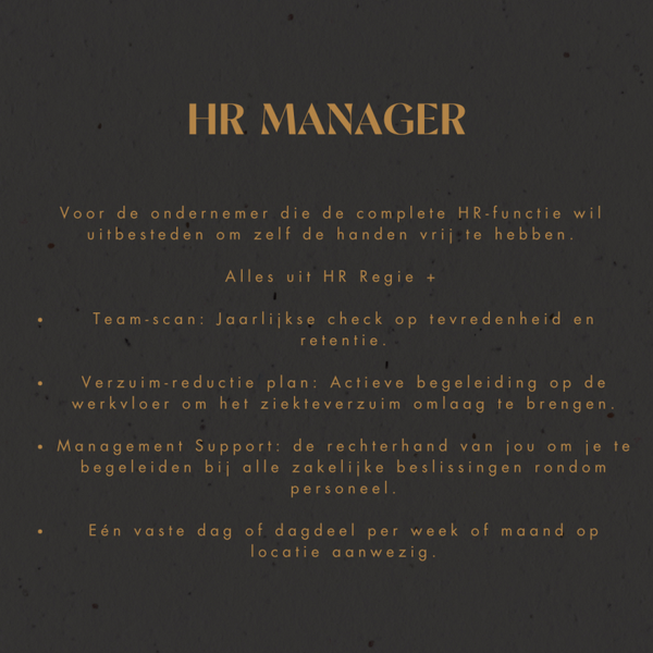 HR Manager - strategische partner