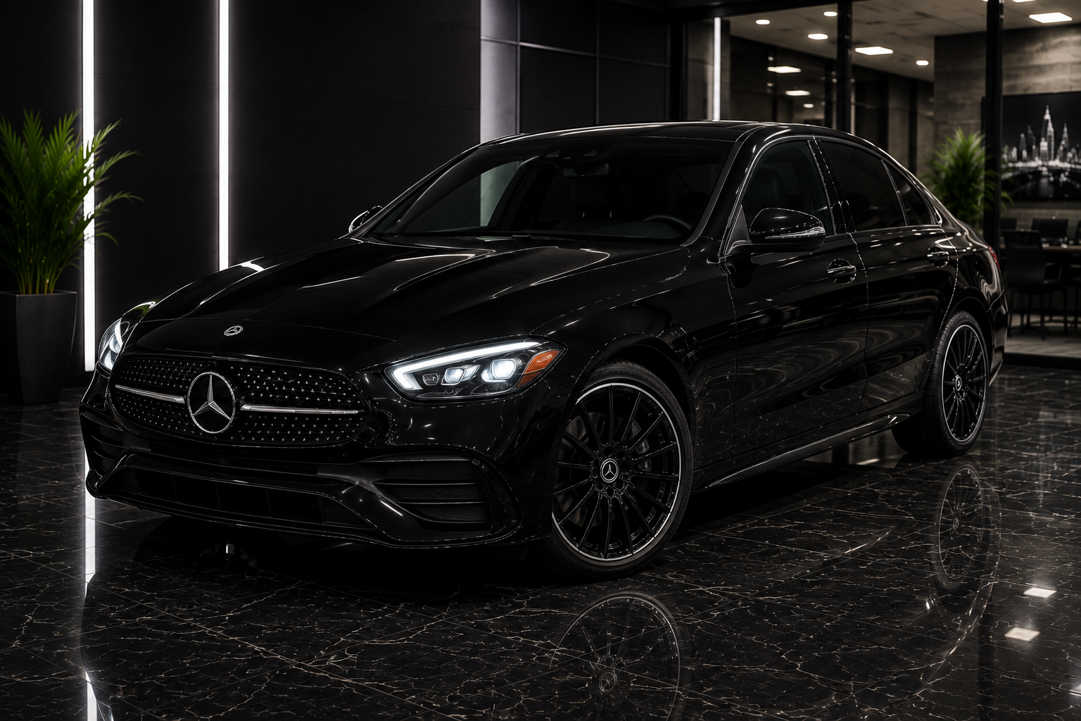 2020 Mercedes-Benz C300 4MATIC – Black Exterior / Black Interior