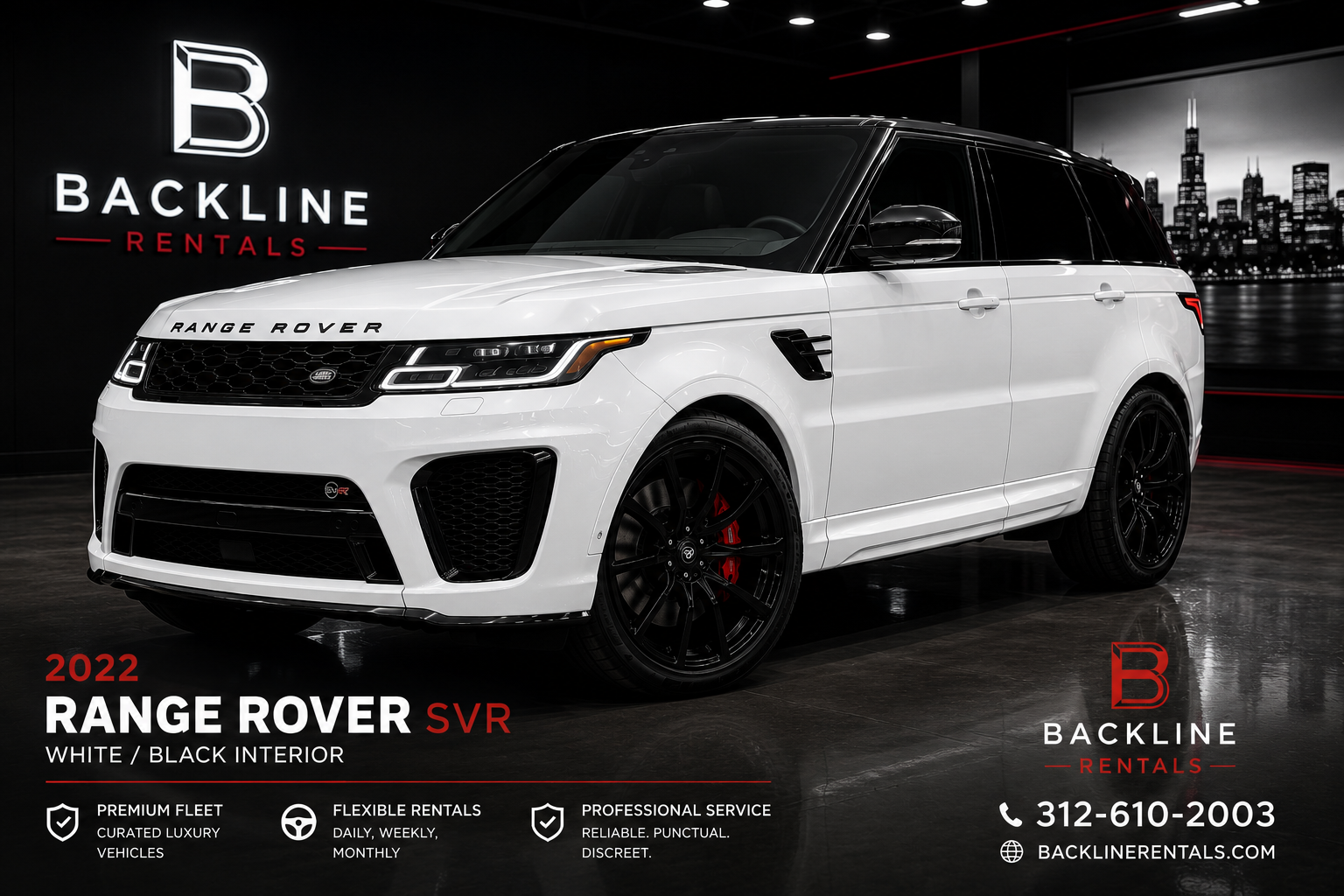 2022 Range Rover SVR – White / Black Interior
