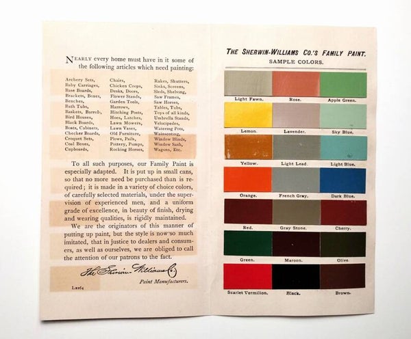 1884 - 1890 Sherwin-Williams