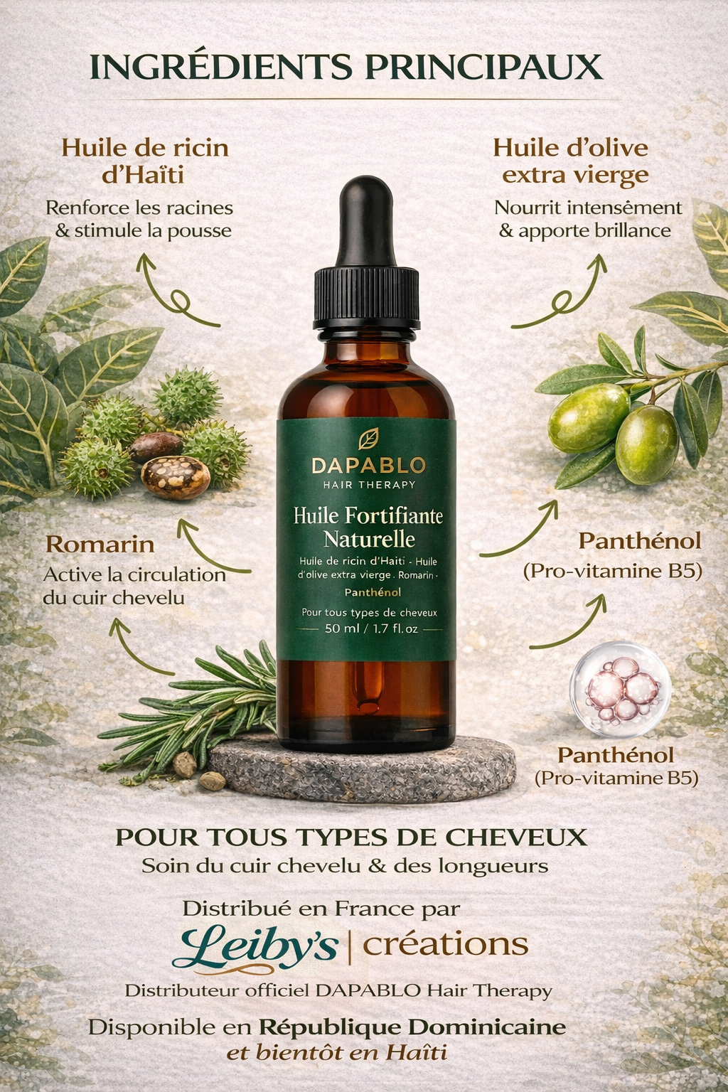 L'huile capillaire Dapablo hair therapy