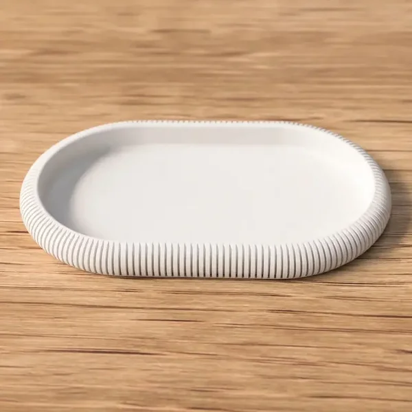 Japandi Memorial Tray - Cotton White