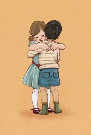 Belle & Boo ansichtkaart Let's Hug