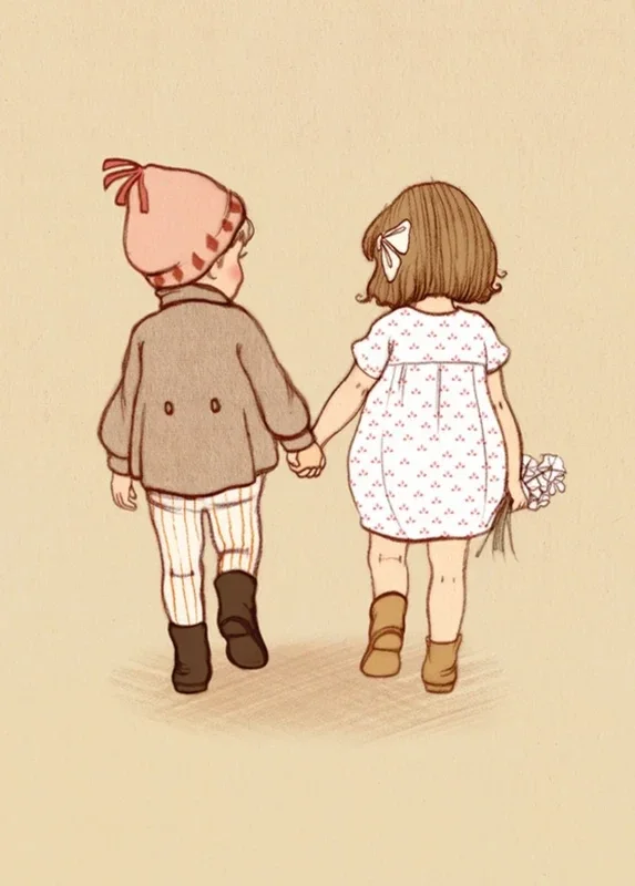Belle & Boo ansichtkaart Together