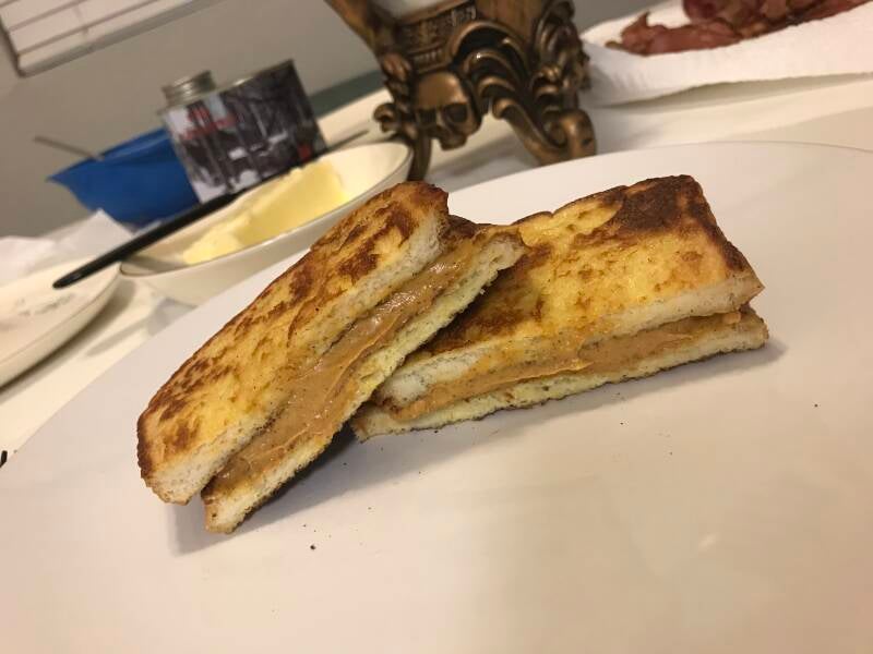 A plate of Cannabis Pumpkin Cheesecake Stuffed French Toast, perfect for cannabis edibles and Stoner Strategies enthusiasts.