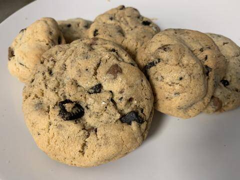 Warm, soft-baked Oreo Pudding Cannabis Chocolate Chip Cookies, the perfect comfort food for cannabis edibles and Stoner Strategies readers