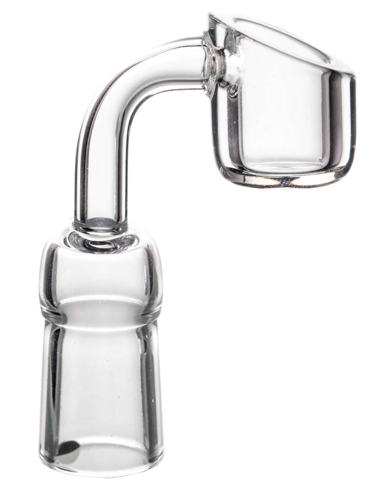 Using a blow torch to season a quartz dab nail for improved flavor and durability.