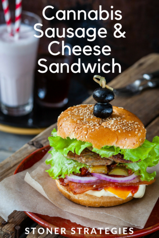Handmade sausage patties with melted cheese and fresh toppings on toasted kaiser rolls