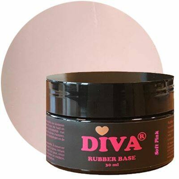 DIVA rubber base coat - soft pink (in 30ml pot)