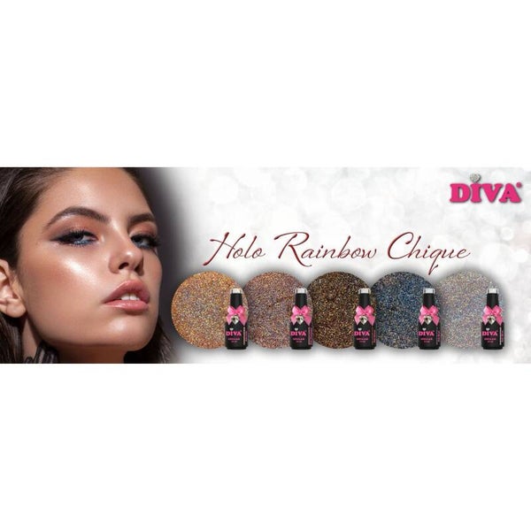 Diva gellak Holo Rainbow Chique collection 5x10ml