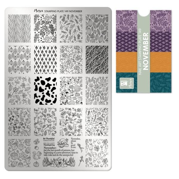 Moyra stempelplaat 149 november + gratis try-on sheet