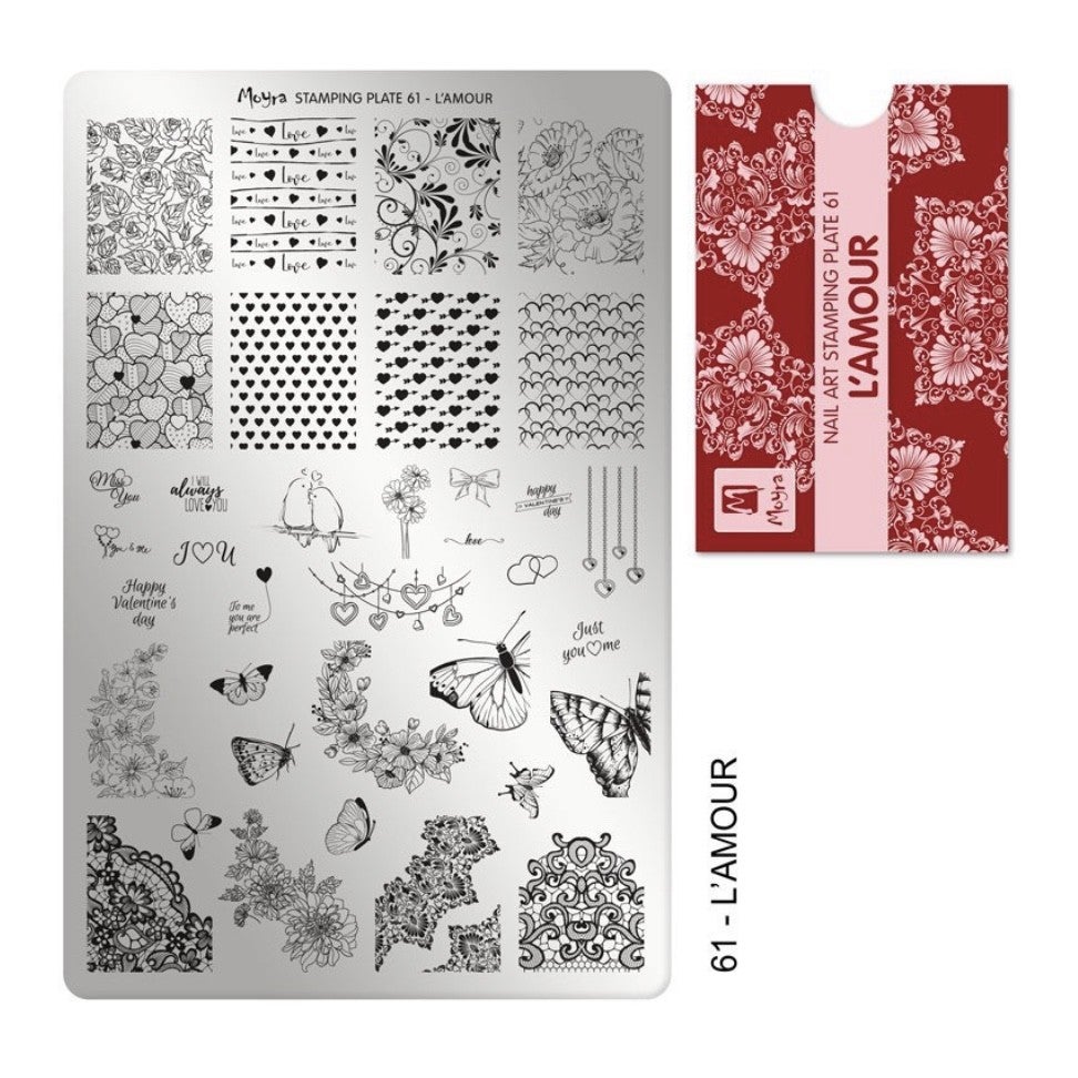 Moyra stempelplaat 61 l’amour