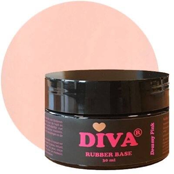 DIVA rubber base coat - dreamy pink (in 30ml pot)