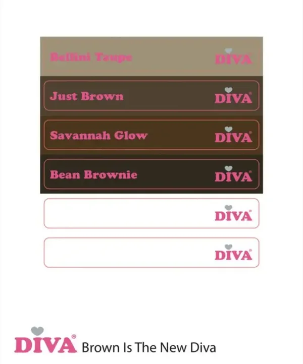DIVA colorpop stickers Brown Is The New Diva collection