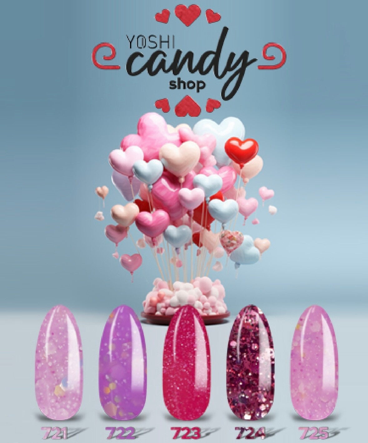 YOSHI gelpolish Candy Shop collection + gratis colorpop stickers