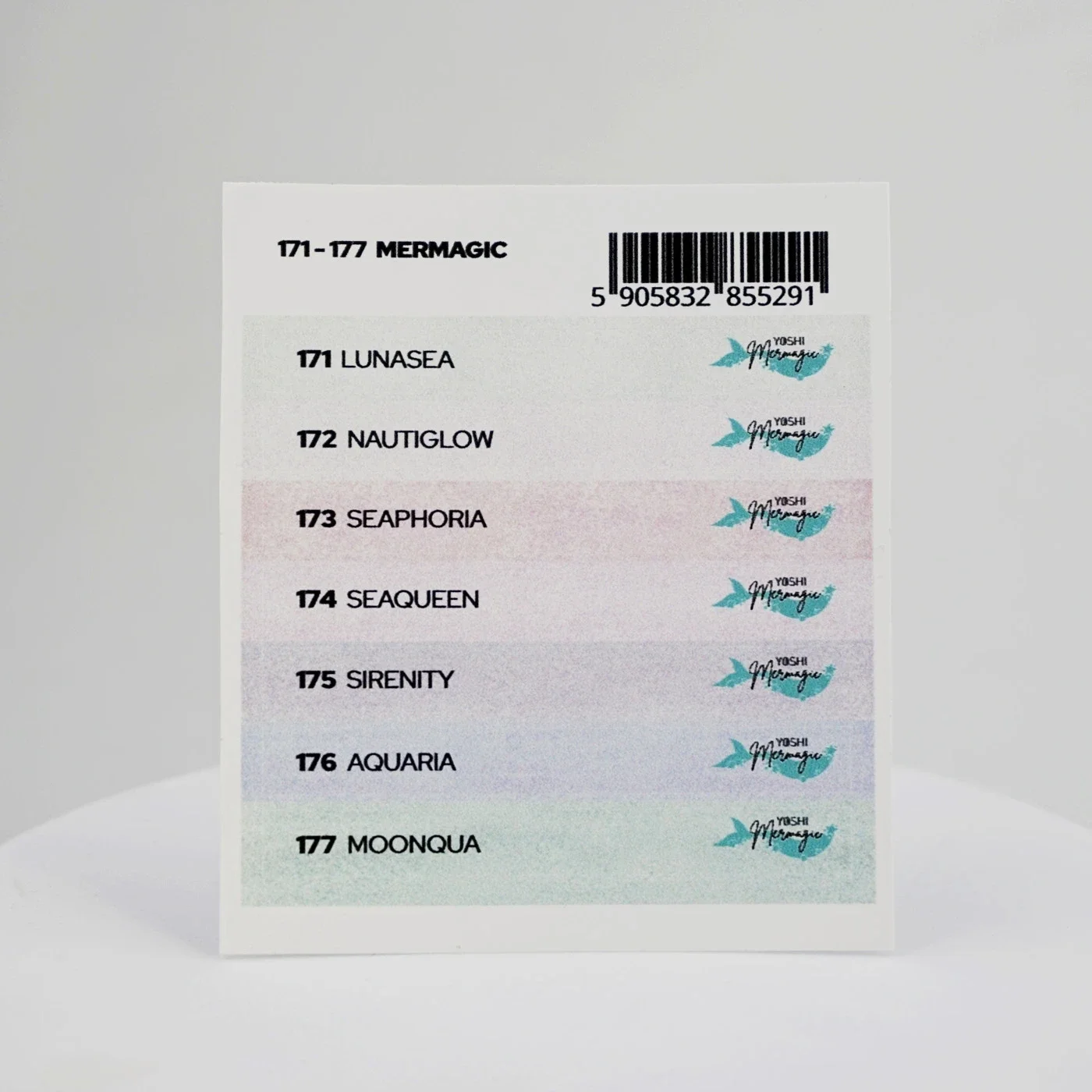 YOSHI colorpop stickers Mermagic collection gelpolish 171-177