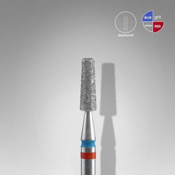 Staleks diamond nail drill bit “duo cone” 2,5/8 mm red/blue