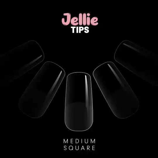 Halo jellie tips (soft gel tips) medium square 120pcs