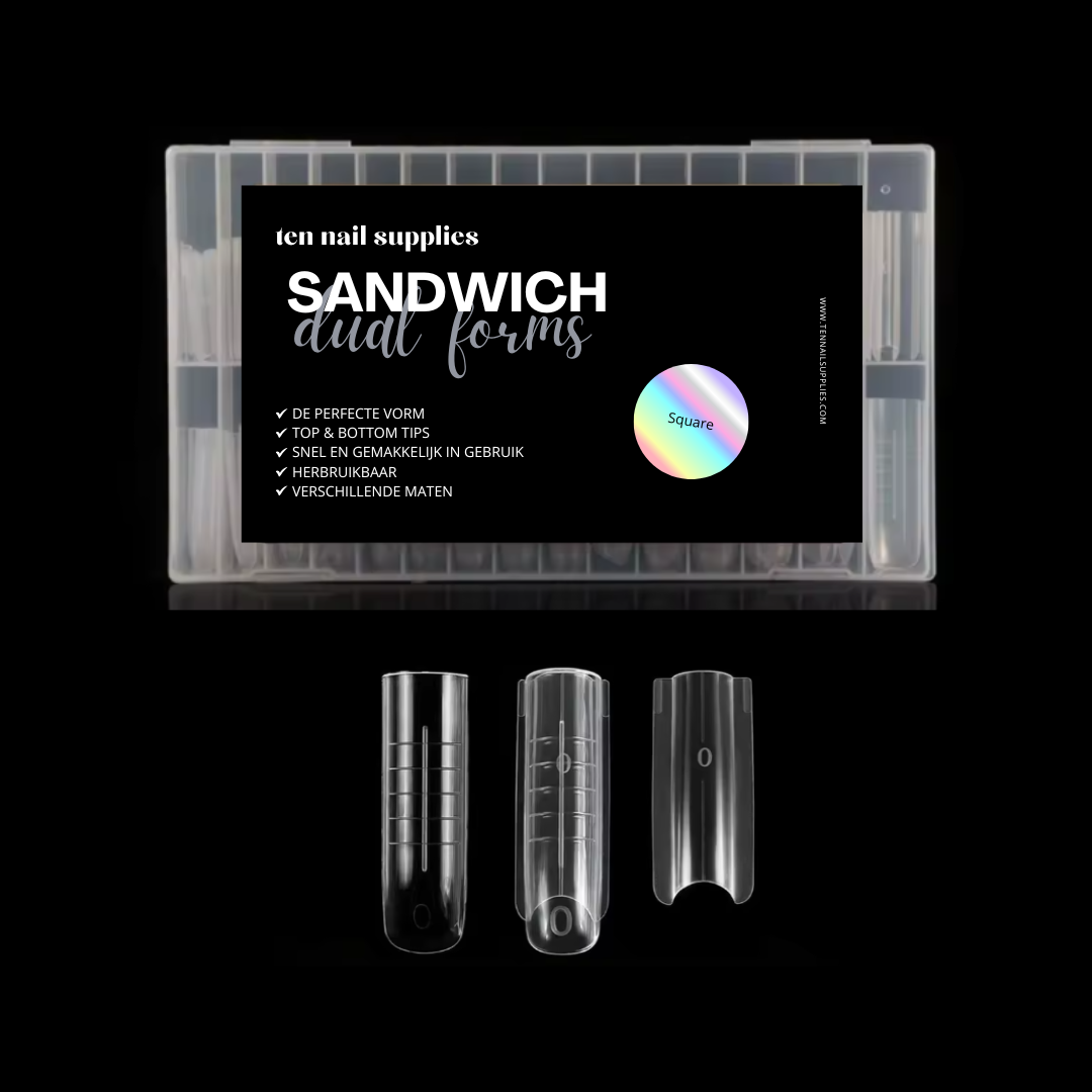 Ten Nail Supplies Sandwich dual forms Square