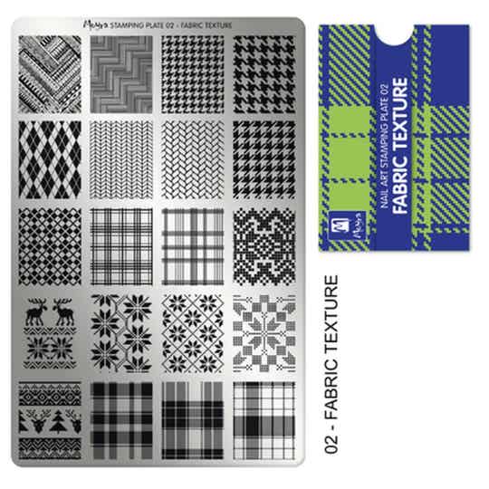 Moyra stempelplaat 02 fabric texture